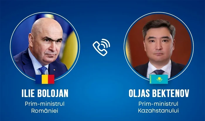 Ilie Bolojan şi Olzhas Bektenov. FOTO:  Guvernul României