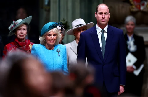 Prințul William și Regina Camilla la slujba Commonwealth pe 11 martie 2024, la Londra, Getty Images 