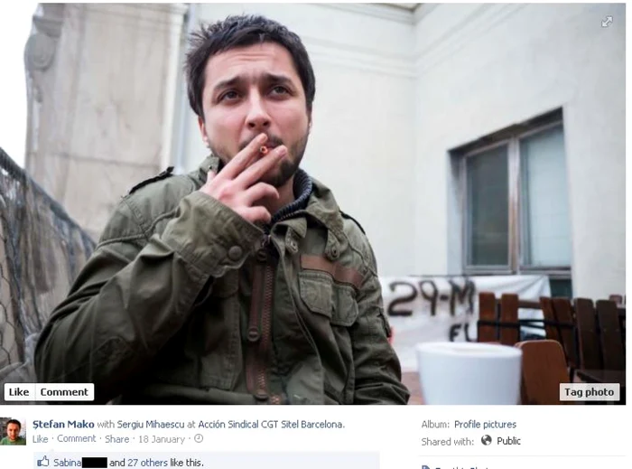 Reporterul Ştefan Mako susţşine că a fost agresat de poliţişti FOTO Facebook