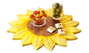 Platou rotativ sub formă  de floarea soarelui,  pe www decorix ro jpeg
