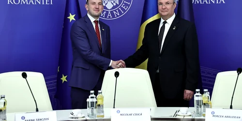 Nicolae Ciucă si  Virginijus Sinkevičius FOTO Gov.ro