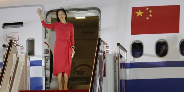 Meng Wanzhou la intoarcerea in China FOTO EPA-EFE