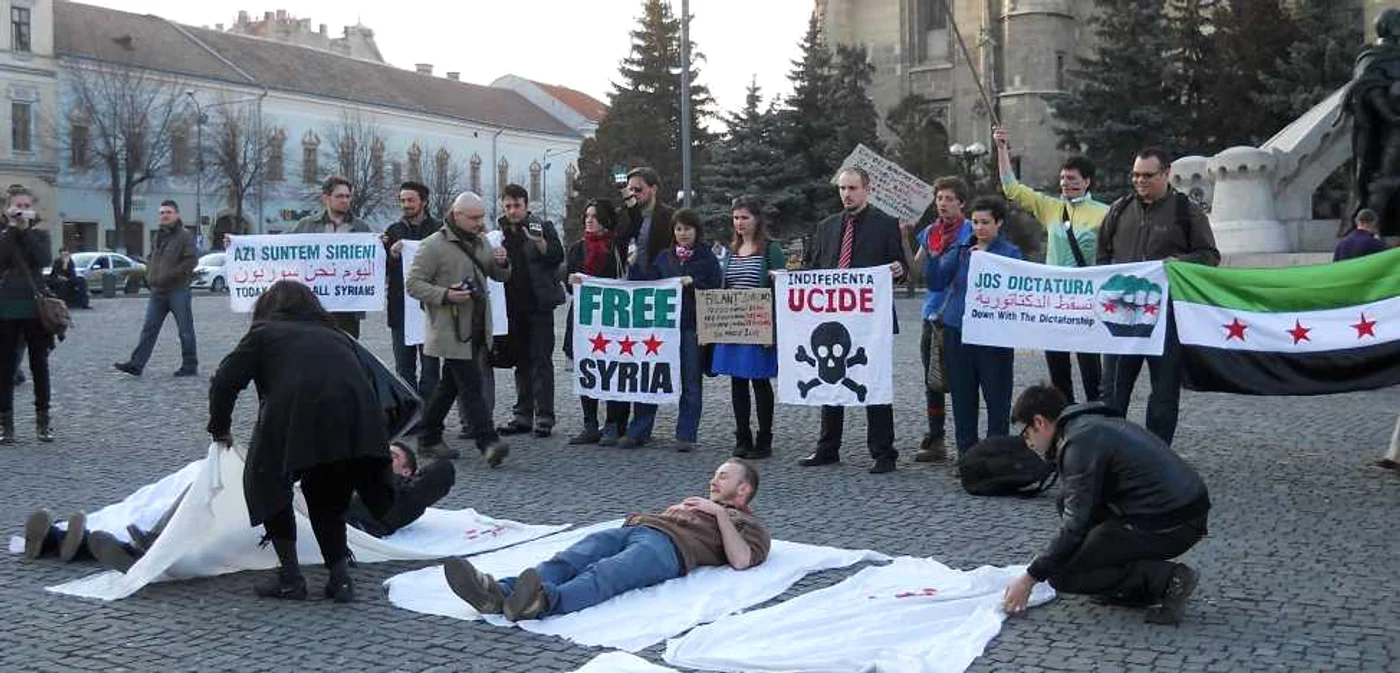 Protest clujean în semn de solidaritate cu revoluţia siriană