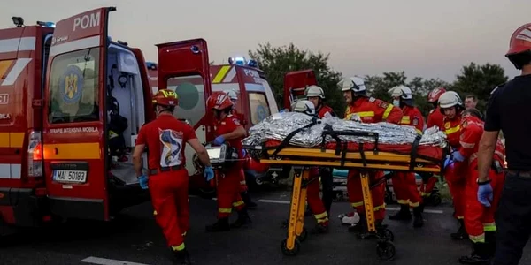 Pompieri răniți de exploziile de la Crevedia. FOTO SNPPC / Facebook