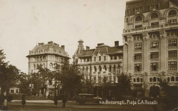 Piața Rosetti din București, în perioada interbelică © iMAGO Romaniae)
