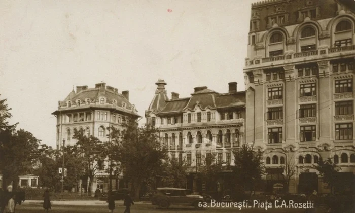 Piața Rosetti din București, în perioada interbelică © iMAGO Romaniae)