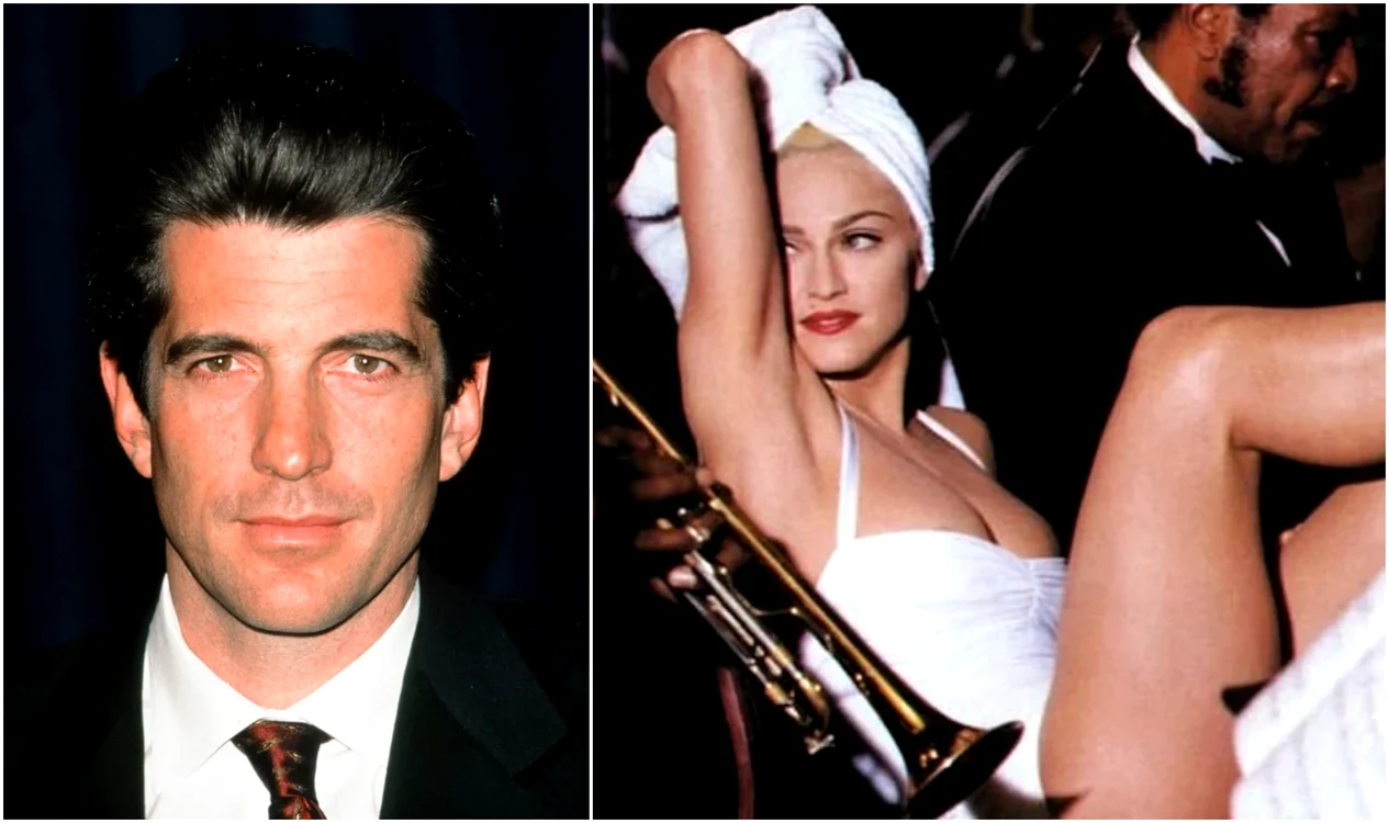 John F Kennedy Jr și Madonna jpg