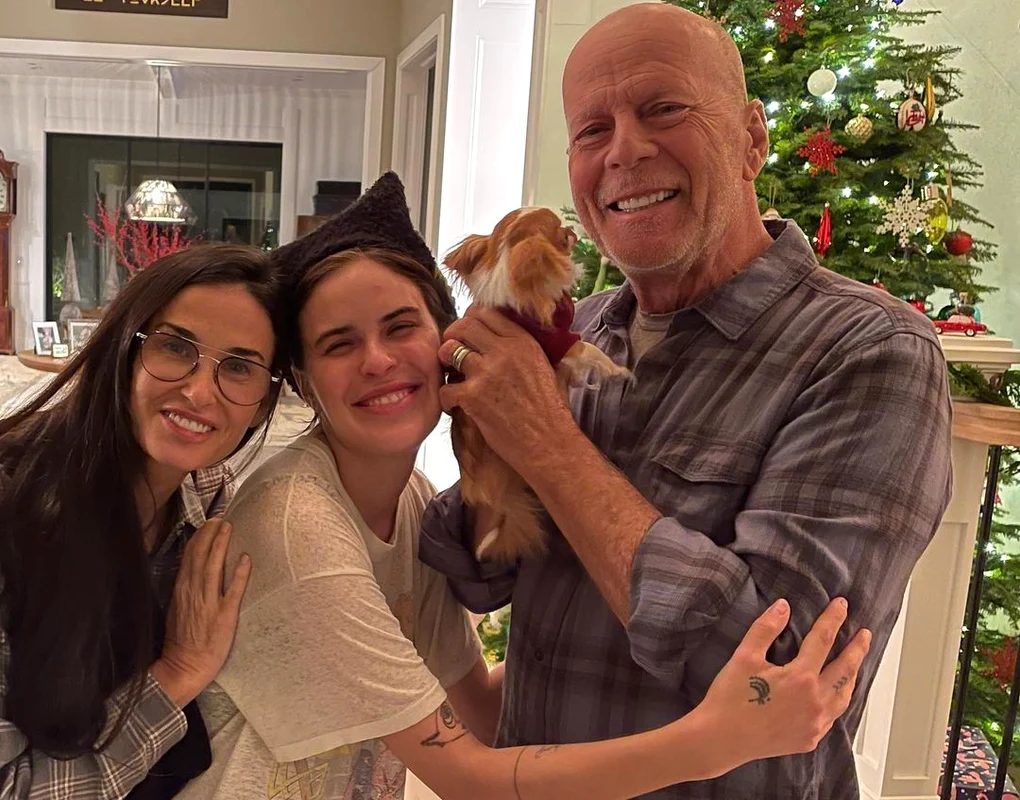 Demi Moore și Bruce Willis în familie