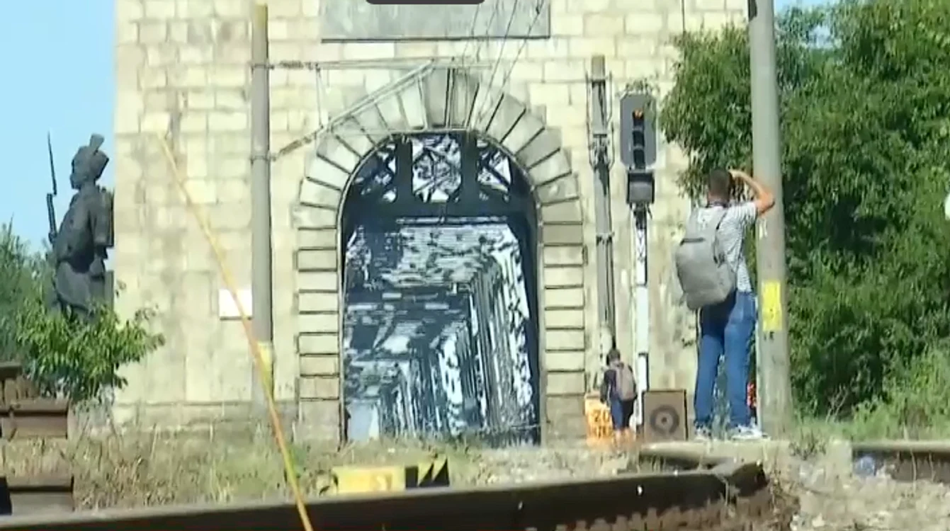 Podul Anghel Saligny de la Cernavodă. FOTO Captură video TVR info