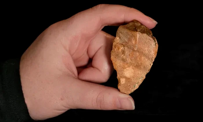 Unealtă din piatră descoperite pe insula indoneziană Sulawesi (© M.W. Moore / Live Science)