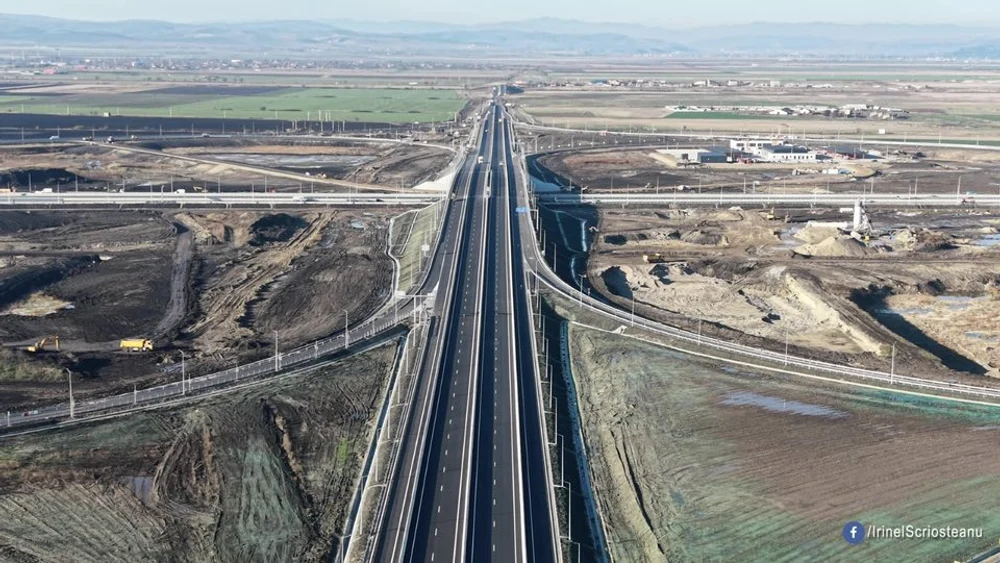 Cum arată din dronă lotul autostrăzii A7 care se deschide complet traficului de la ora 15.00