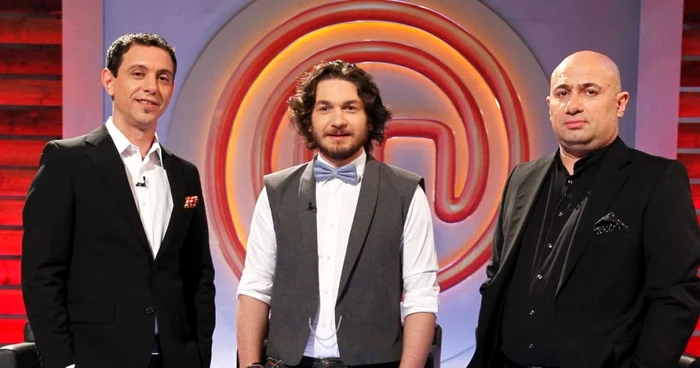Sorin Bontea, Florin dumitrescu şi Cătălin Scărlătescu, membrii juriului „Masterchef“ FOTO Pro TV