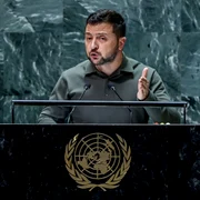 Volodimir Zelenski la Adunarea Generala ONU FOTO EPA EFE jpg