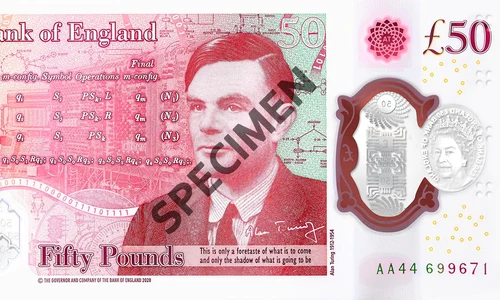 Banca Angliei, omagiu pentru matematicianul Alan Turing  jpeg