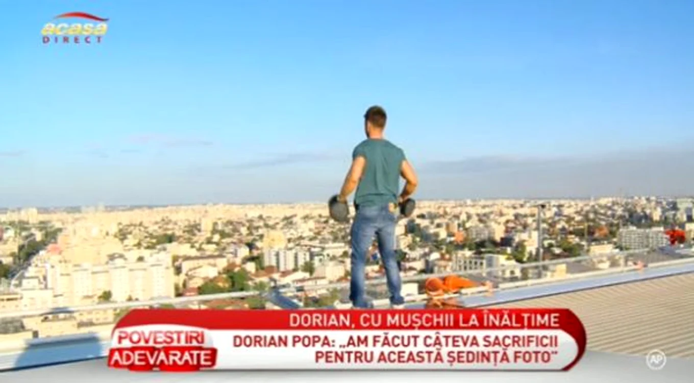 Dorian Popa, şedinţă foto la înălţime