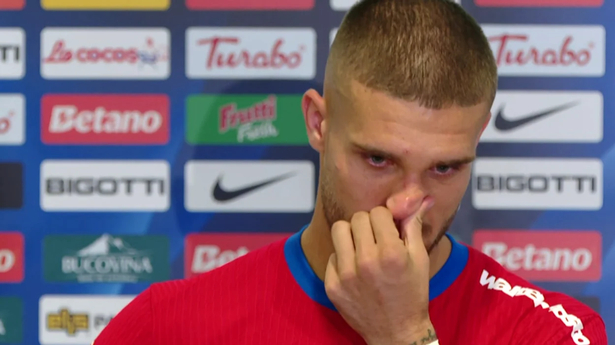 Daniel Bîrligea a izbucnit în plâns în momentul declarațiilor. Captură DigiSport