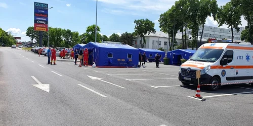 calarasi centru de vaccine drive-trough la calarasi foto faceb/vlad sarzea