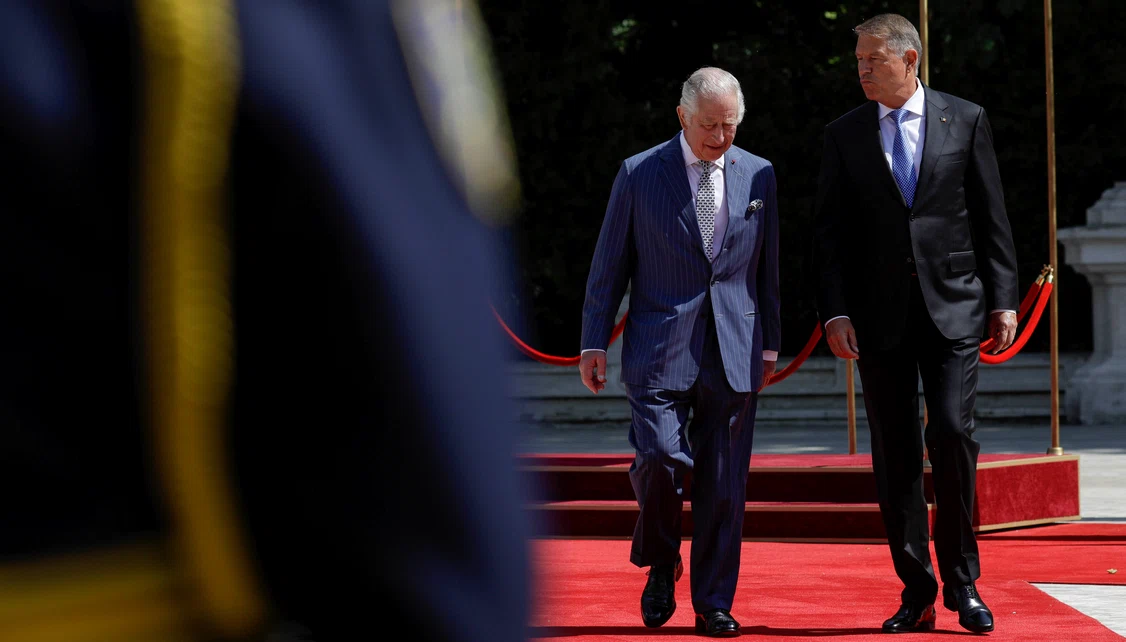 Regele Charles al III-lea și Klaus Iohannis FOTO Inquam Photos/Octav Ganea