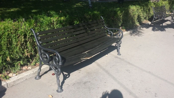 bancă ruptă FOTO Corina Macavei