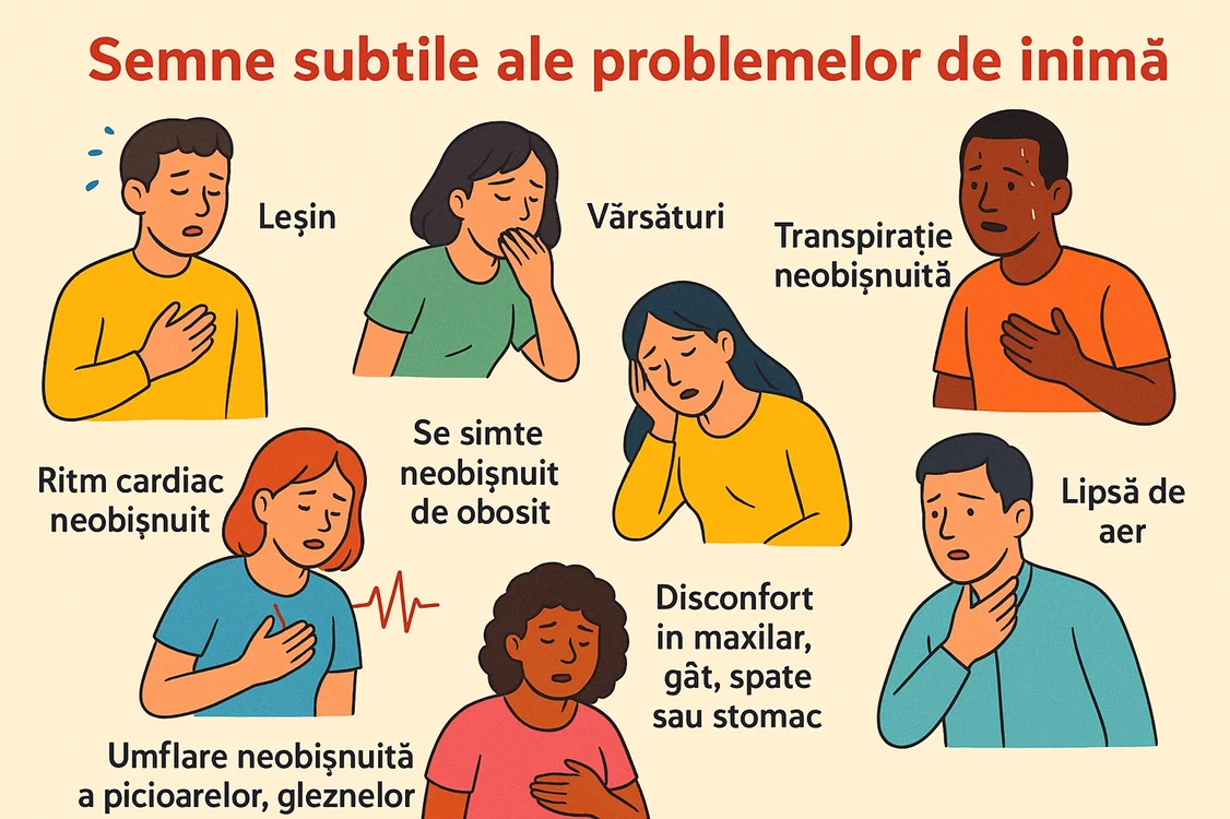 Ilustrație cu semnele subtile ale problemelor de inimă foto și explicații Foto DMS
