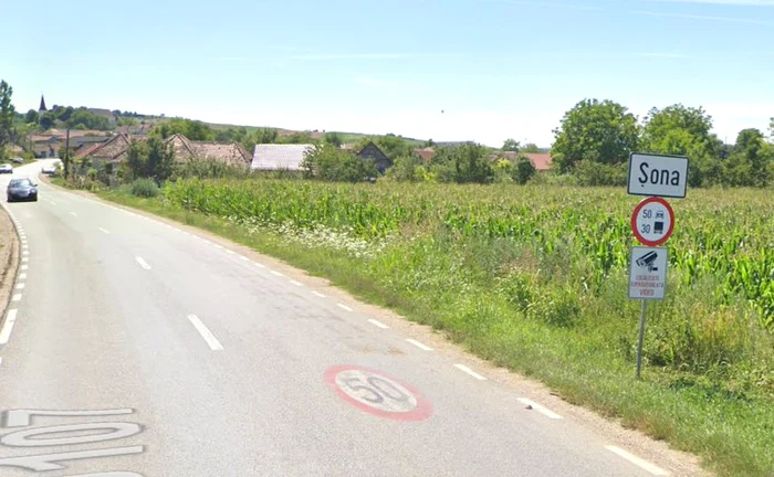 Șona este o comună din Podișul Târnavelor FOTO captură Google Maps