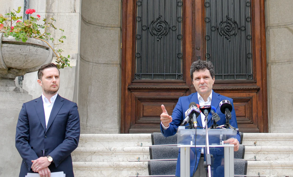 Nicușor Dan și Stelian Bujduveanu, Foto MEDIAFAX