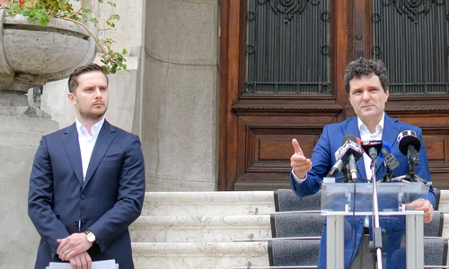Nicușor Dan și Stelian Bujduveanu FOTO Mediafax 