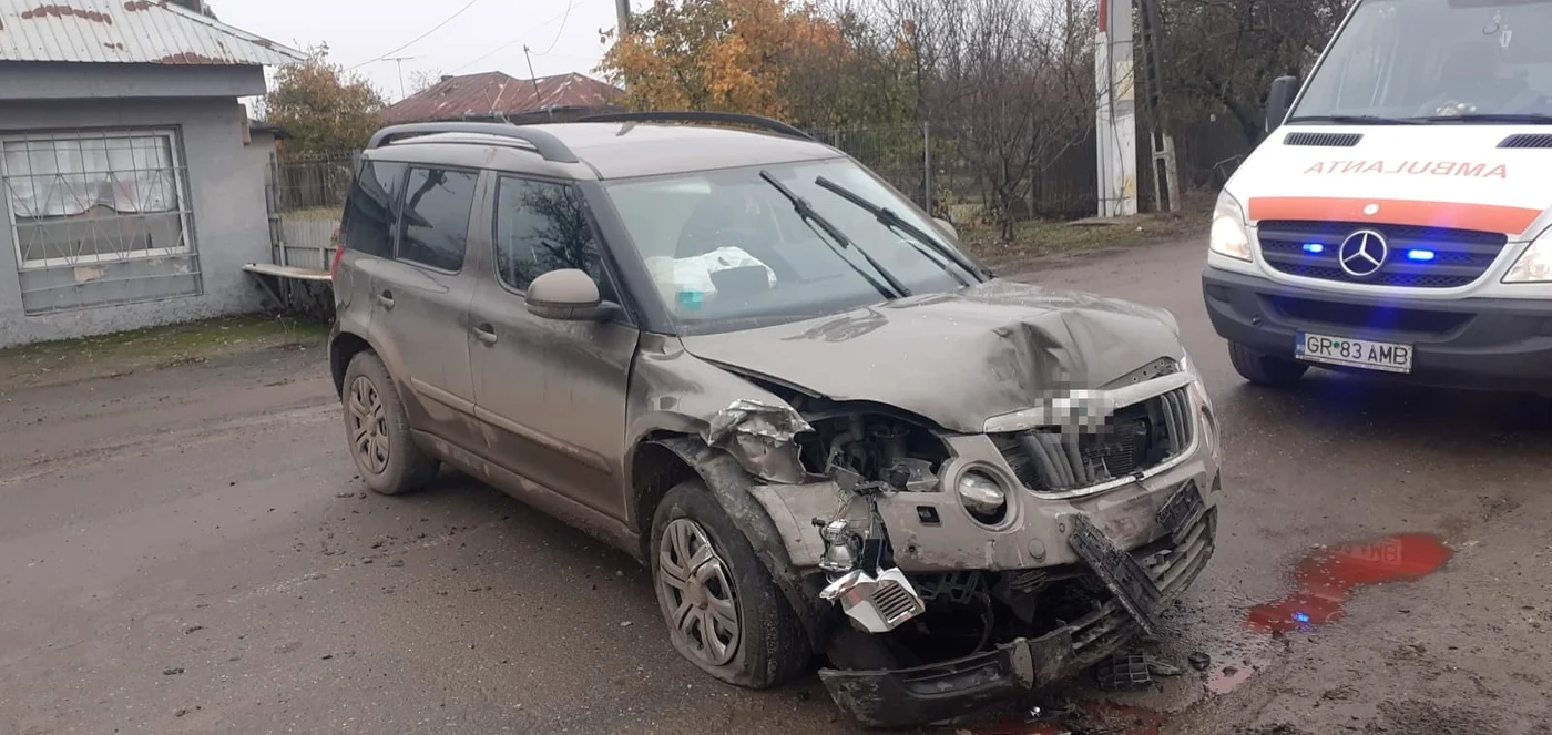 Autoturismele sunt grav avariate. FOTO ISU Giurgiu