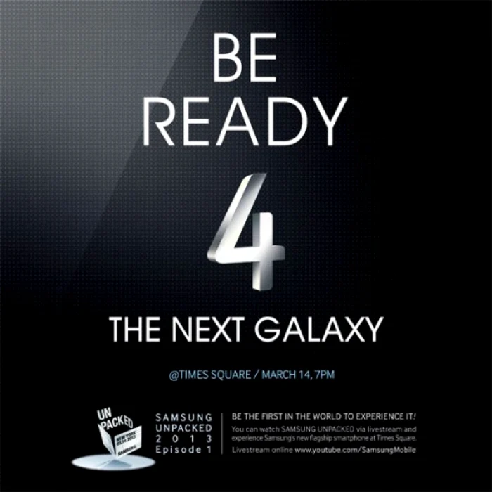 Samsung Galaxy S4 va fi lansat la New York pe 14 martie