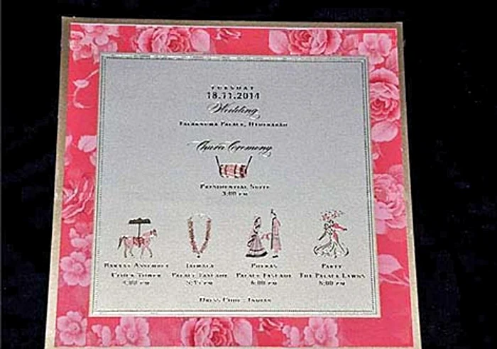 Invitaţiile de nuntă sunt făcute pe fildeş şi scrise cu aur