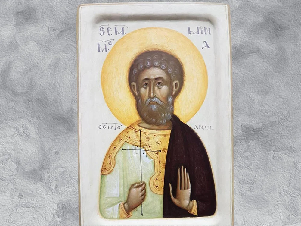 Sfântul Mina. Icoană de Mihai Coman