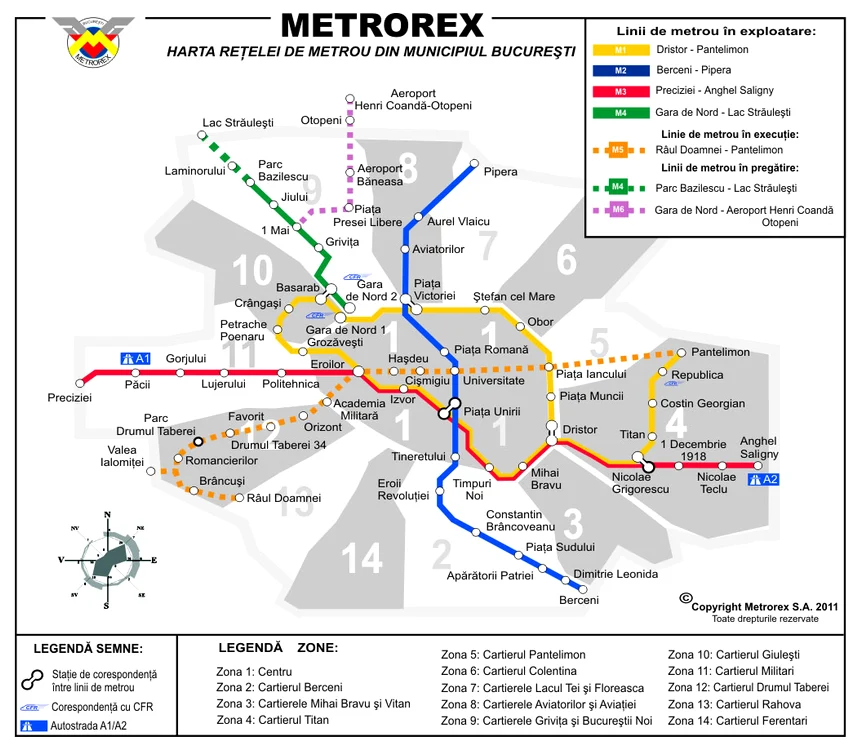 Pe harta Metrorex actuală apare Magistrala 5 de metrou, aflată în execuție, care inițial era planificată să ajungă până în Pantelimon