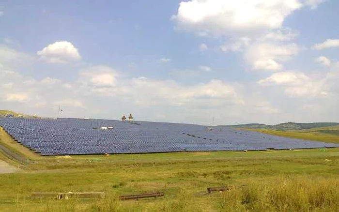 20.000 de panouri fotovoltaice au fost montate pe un teren situat între localităţile Vîrşolţ şi Recea FOTO Green Comcris Invest SRL