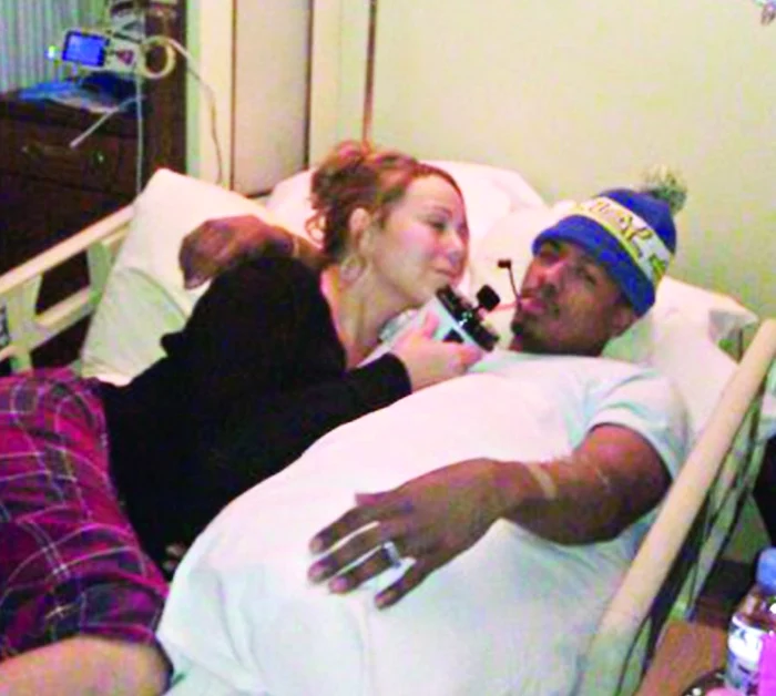 Cântăreaţa Mariah Carey şi soţul ei, rapperul Nick Cannon