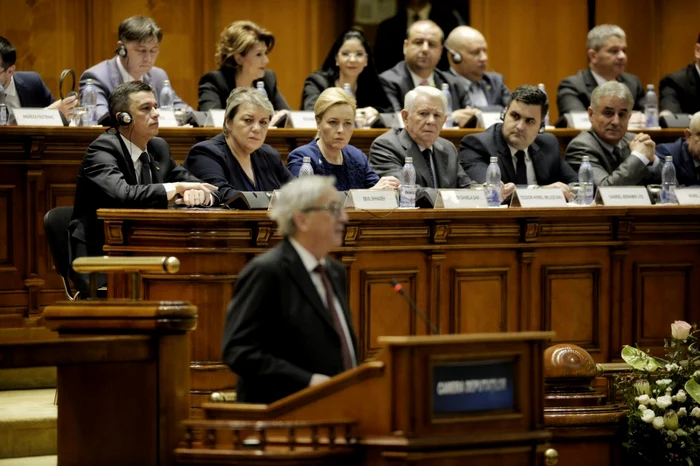 Juncker discurs in Parlamentul Romaniei FOTO Mediafax