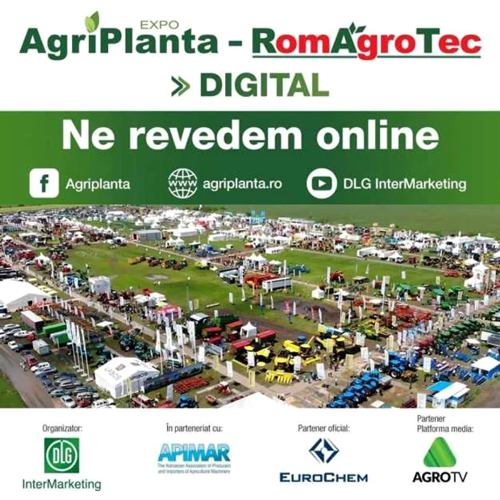 Târgul Agriplanta, organizat anual la Fundulea, se mută online FOTO Facebook/CJC