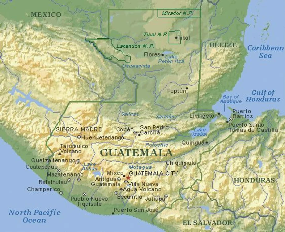Guatemala este situată în America Centrală