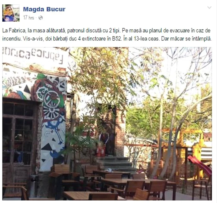 Magda Barbu a publicat mesajul pe pagina ei de Facebook