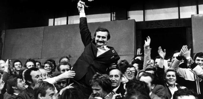 Lech Walesa a fost liderul mişcărilor sindicale din Polonia, în anii '80; sursa: Getty Images