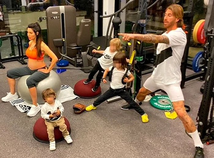 
    Sergio Ramos s-a antrenat alături de copii și de soțieFOTO: Instagram  