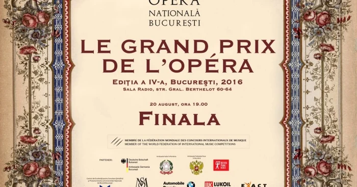 Pe 20 august va avea loc finala concursului Le Grand Prix de l'Opera