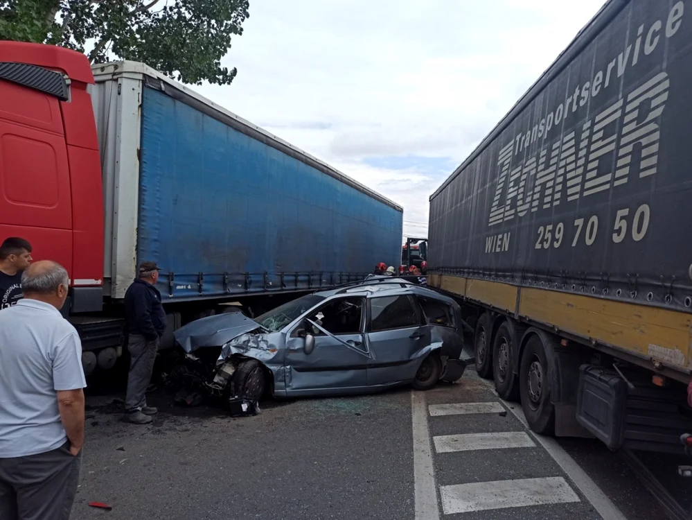 Accidentul a avut loc pe Şoseaua de Centură a oraşului  FOTO: IPJ vrancea