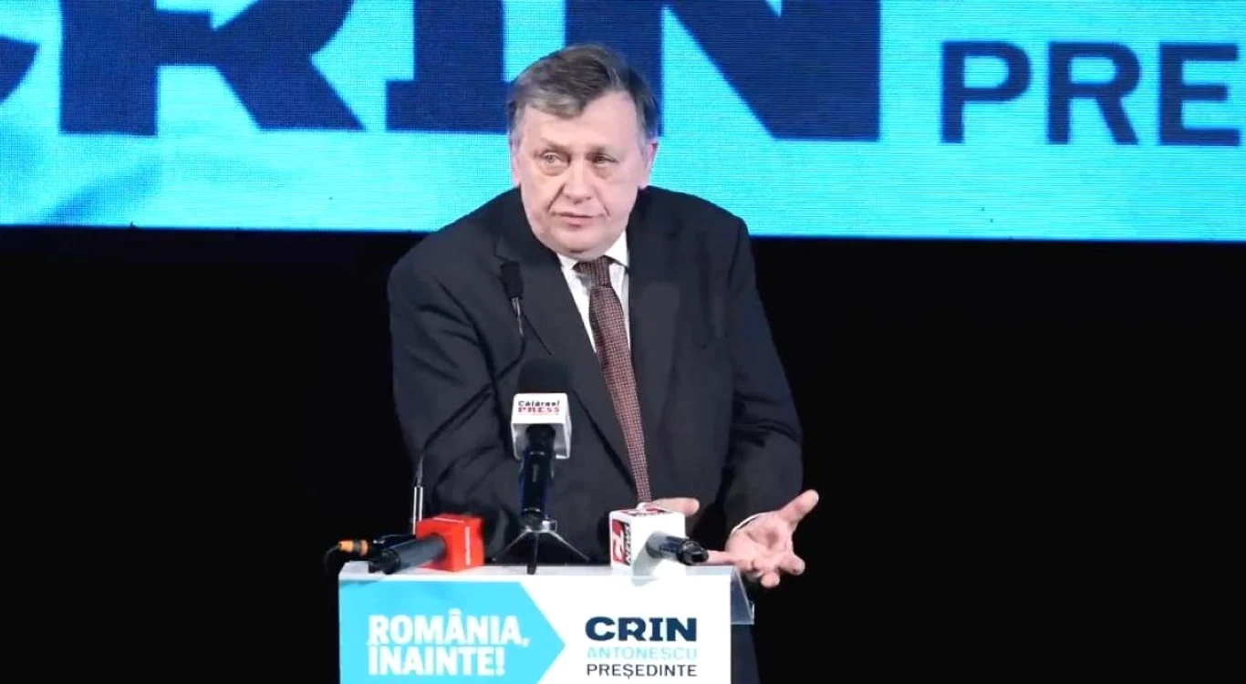 Crin Antonescu, la Călăraşi. FOTO: captură video