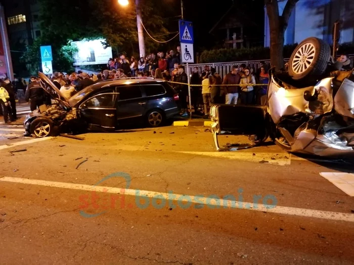 În urma accidentului, o persoană a ajuns în stare critică la spitalFoto: stiri.botosani.ro
