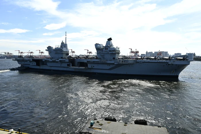 Nava-amiral a Marinei Regale Britanice, portavionul HMS Prince of Wales FOTO AFP