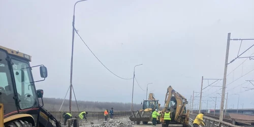 slobozia lucrari la podul de la cernavoda FOTO Facebook/CNAIR