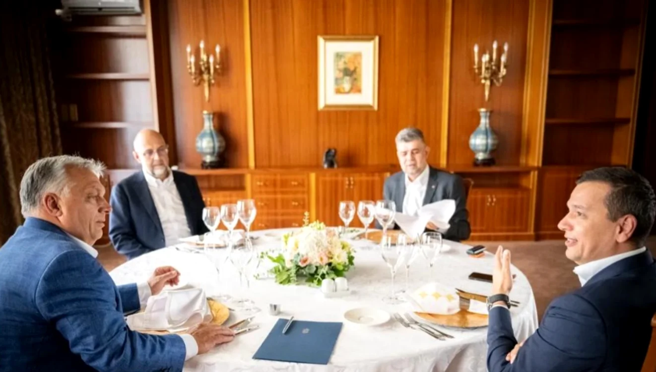 Reuniune privată între premierii Viktor Orban și Marcel Ciolacu, iulie 2023