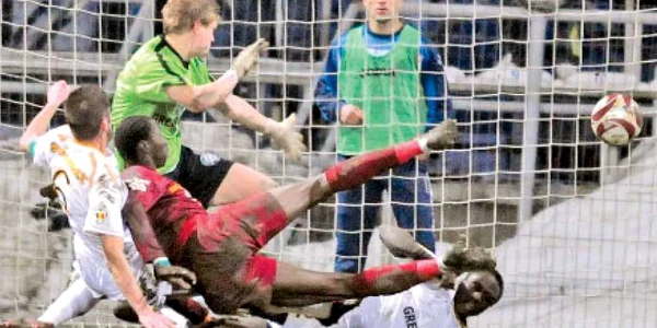 Traore (în vişiniu) a fost mai rapid decât fundaşii Urziceniului şi a marcat în poarta lui Arlauskis
