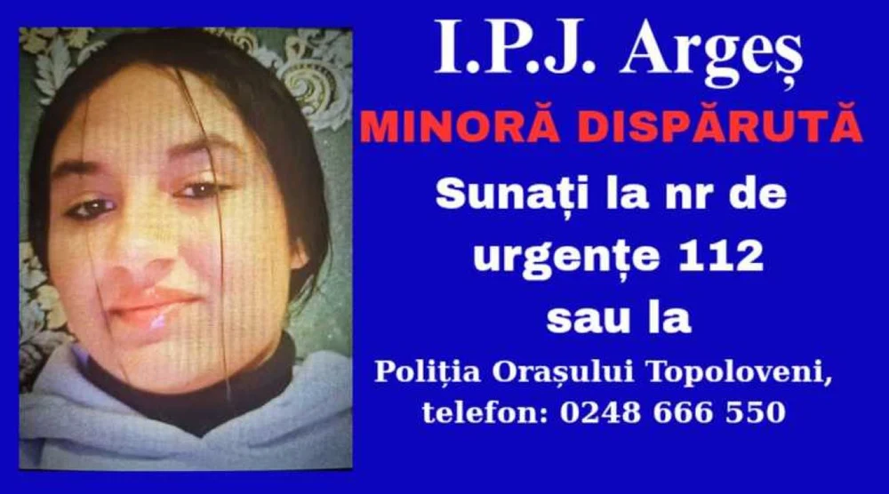 Alertă în Argeș, după ce o adolescentă de 14 ani a dispărut de acasă de patru zile
