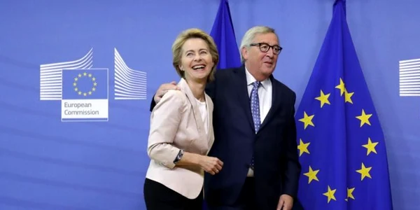 Ursula von der Leyen primita la Bruxelles de catre Jean-Claude Juncker după nominalizarea ei la conducerea sefiei Comisiei Europene FOTP EPA-EFE